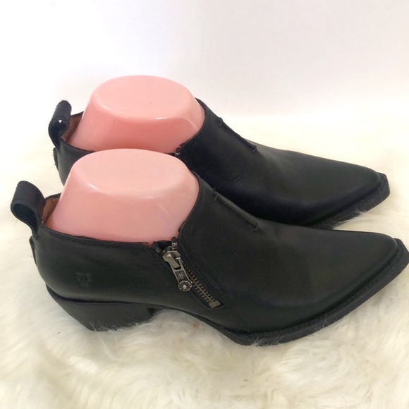 Frye Womens Sacha 78001 Black Side Zipper Pointed Toe Ankle Booties Size US 6 B - Picture 5 of 10